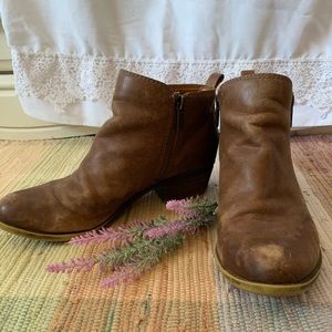 Lucky Brand Brown Leather Ankle Booties